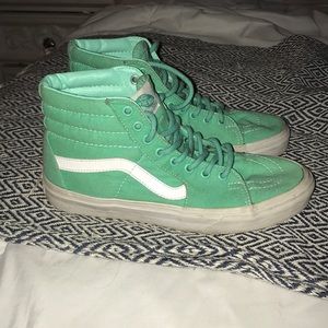 Robin-egg blue Vans 7.5